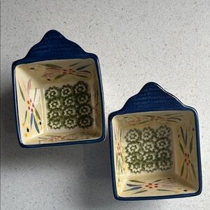 Set of 2 Temp-Tations Old World 10 oz Ramekins in Confetti Pattern